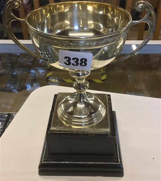 George V silver handle trophy cup